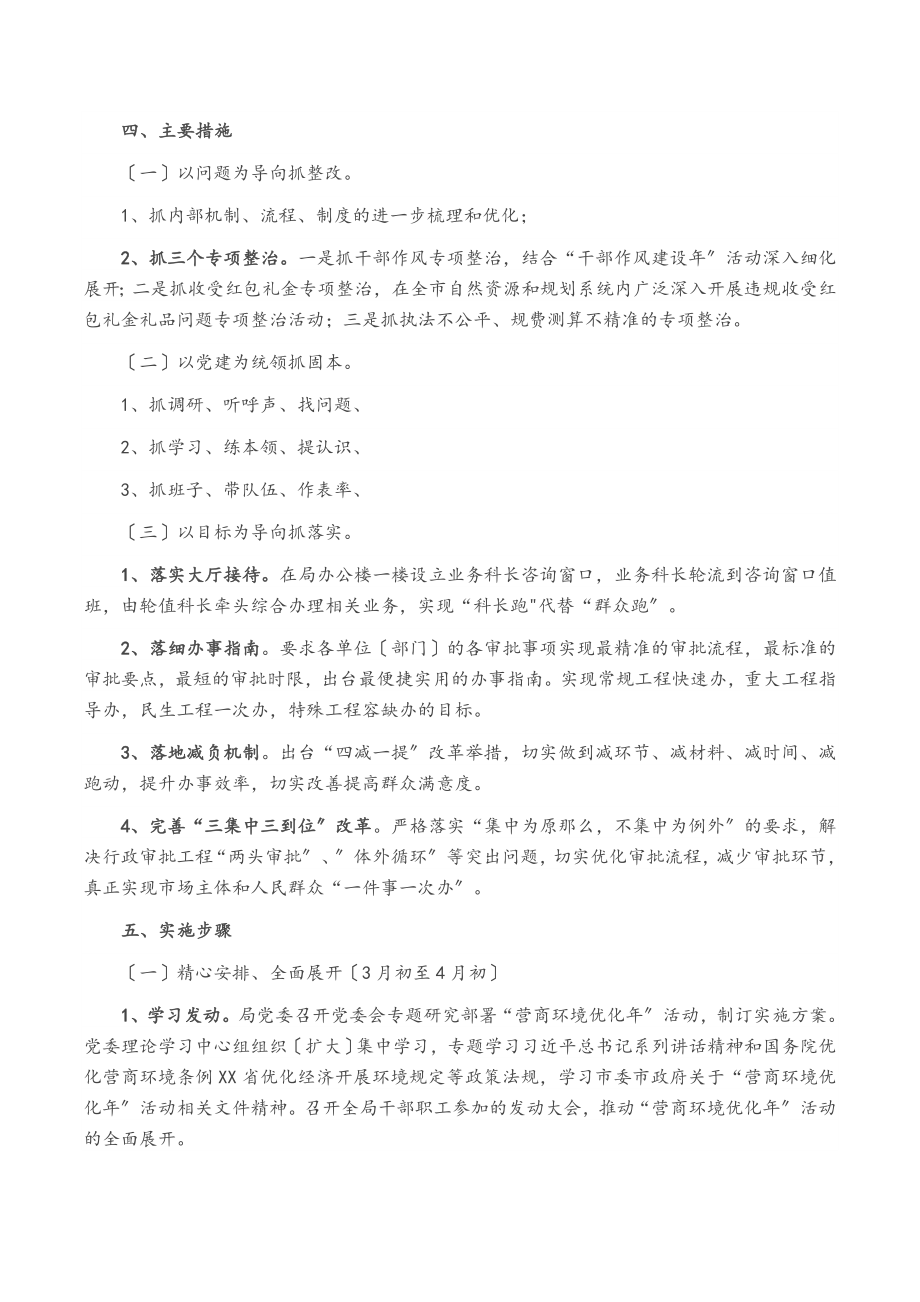 2023年x市自然资源和规划局“营商环境优化年”活动实施方案2.docx_第2页