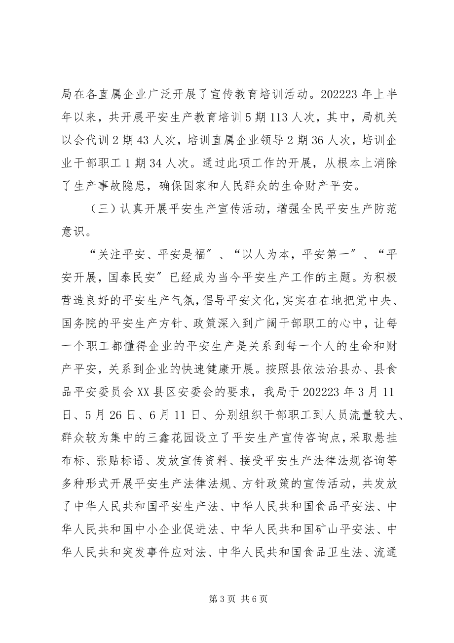 2023年商务局上半年安全生产工作总结.docx_第3页