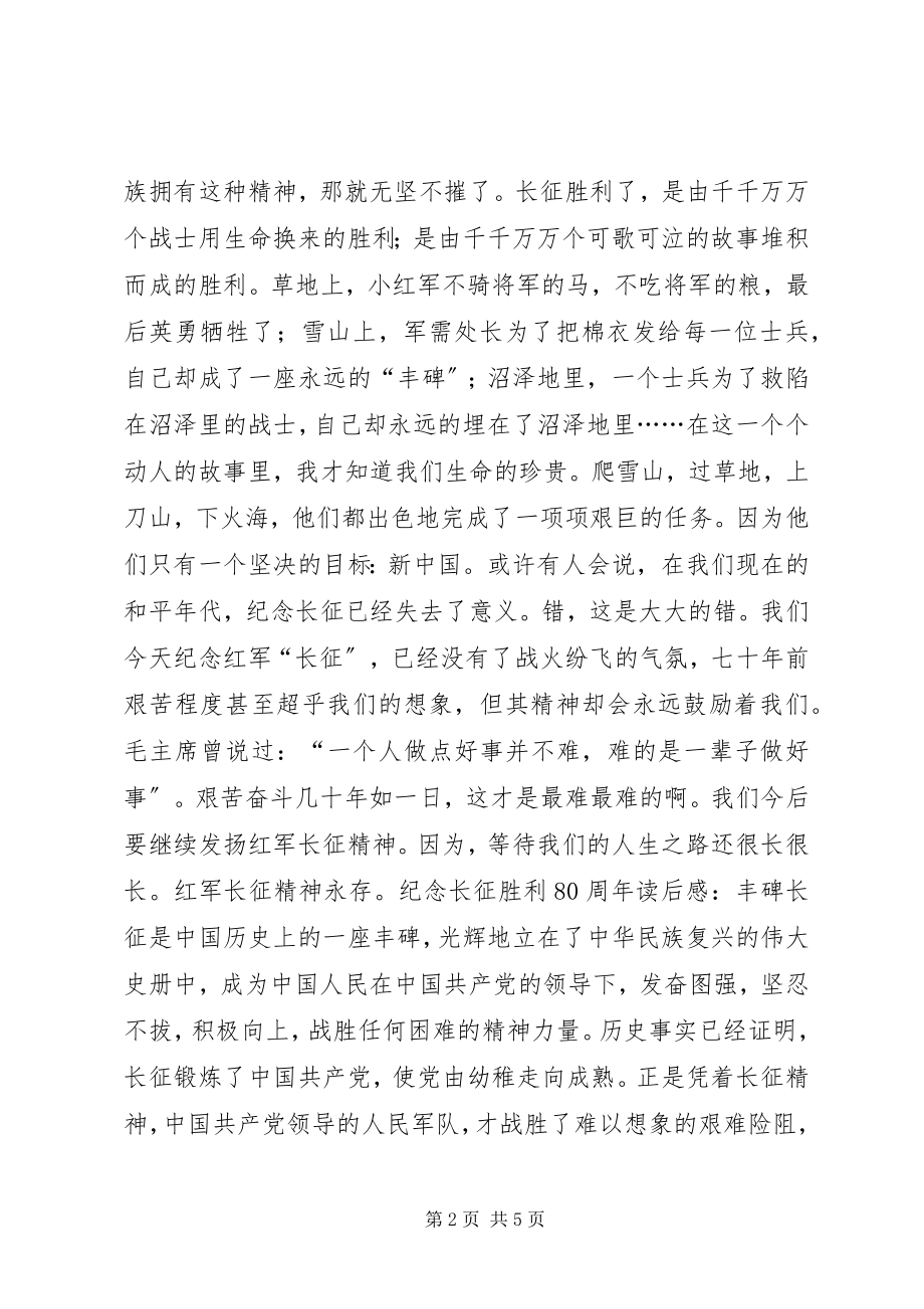 2023年纪念长征胜利80周读后感.docx_第2页