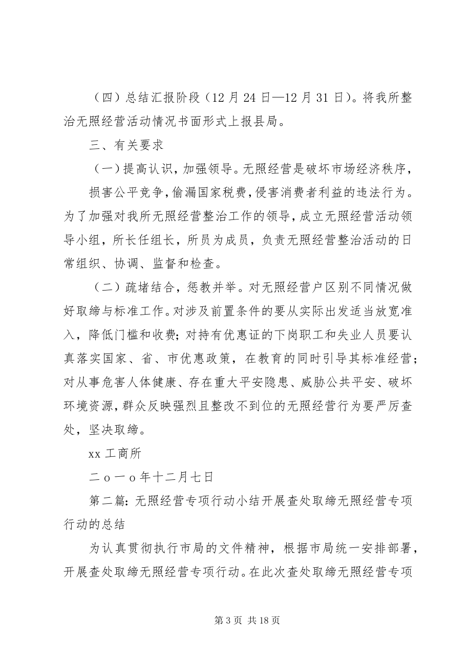 2023年无照经营专项整治行动的实施方案.docx_第3页