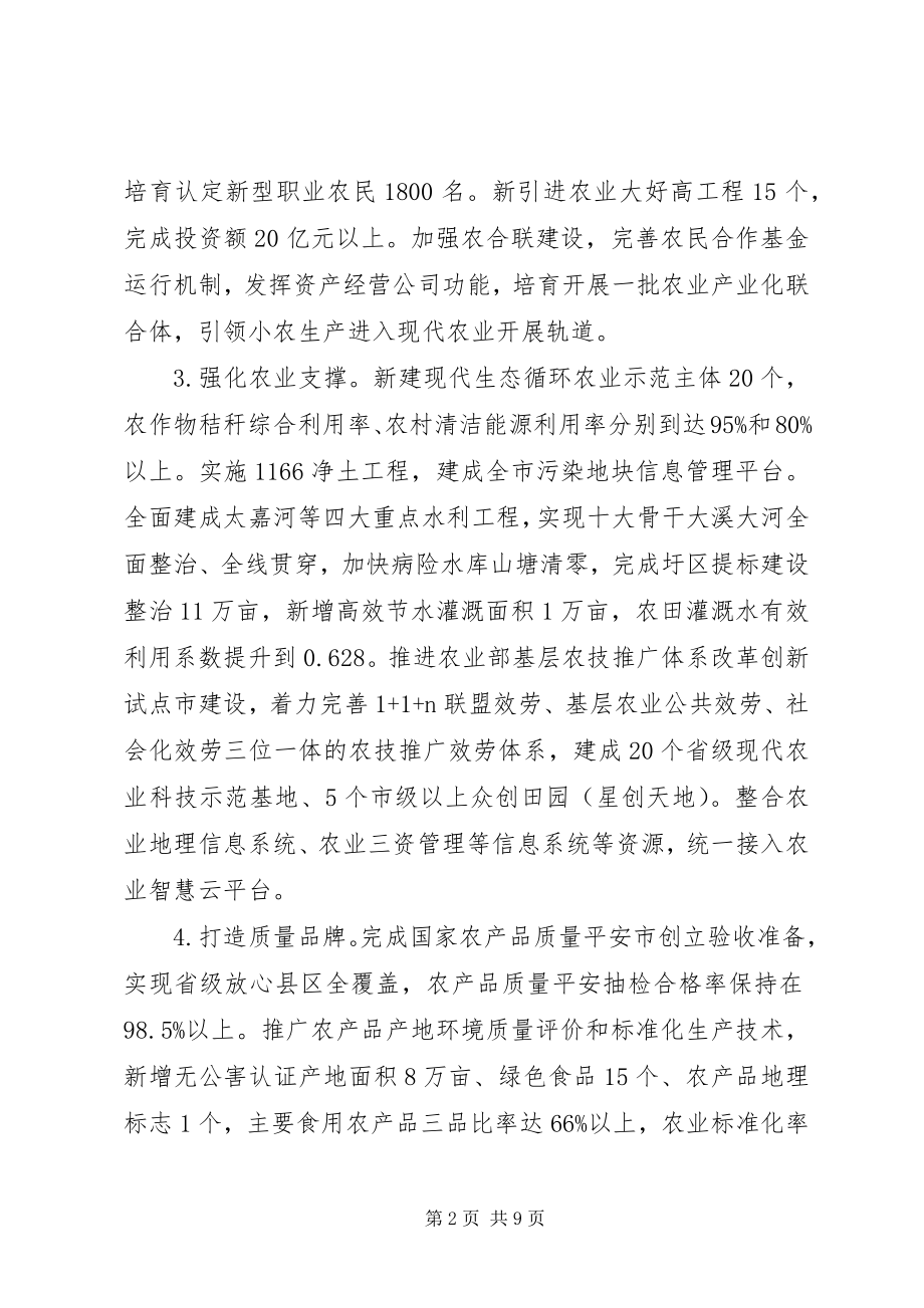 2023年XX市打造实施乡村振兴战略示范区行动计划新编.docx_第2页