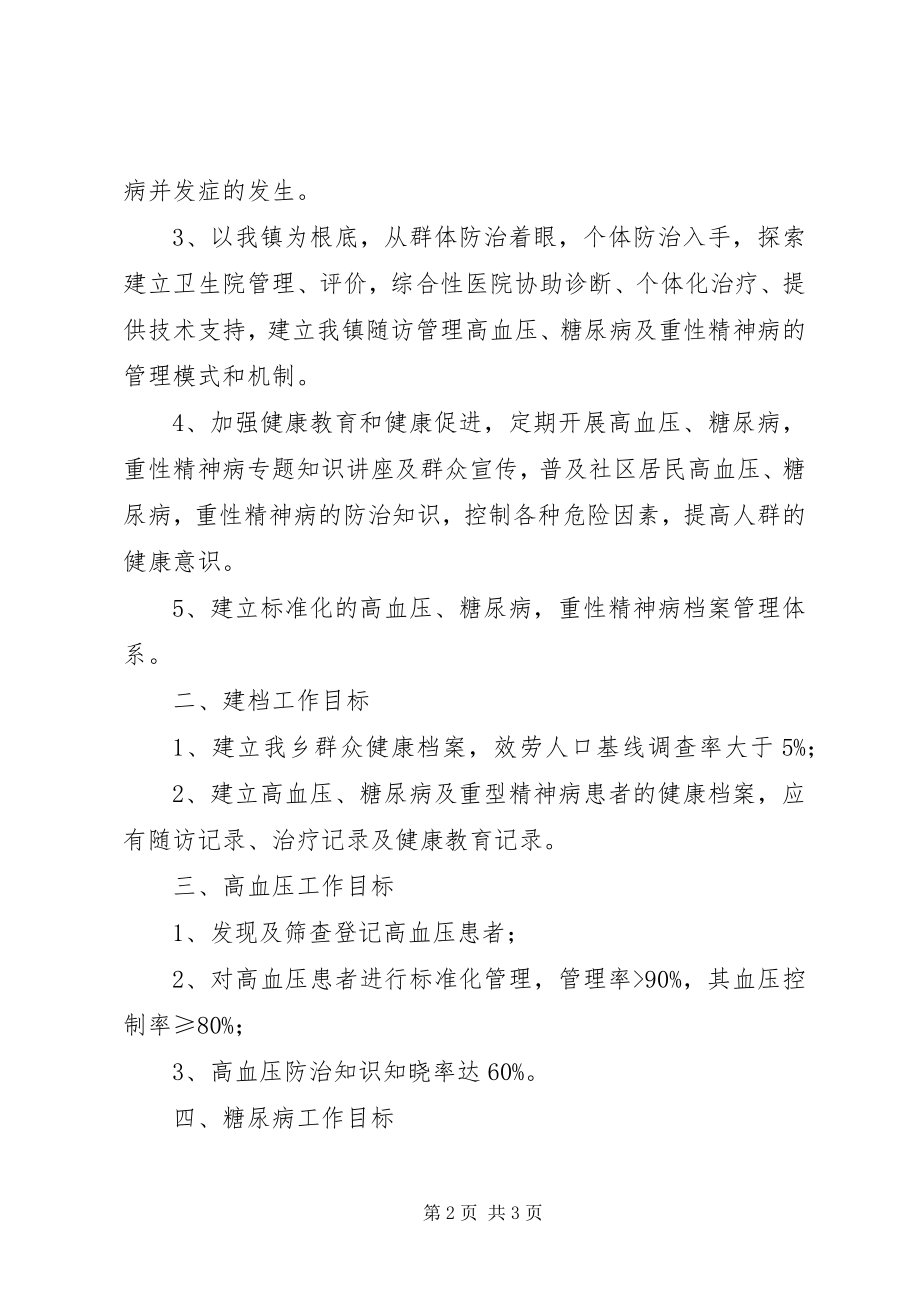 2023年“卫生院慢性病防治计划”卫生工作计划新编.docx_第2页