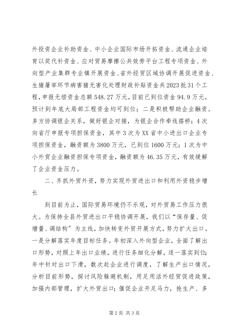 2023年县商务局工作总结及计划.docx_第2页