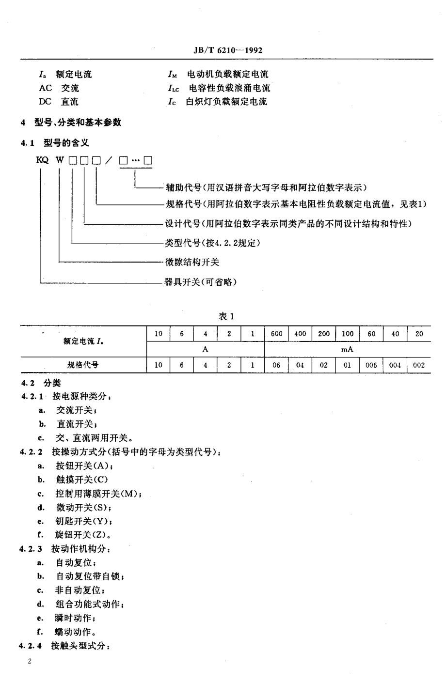 JB∕T 6210-1992 微隙开关.pdf_第2页