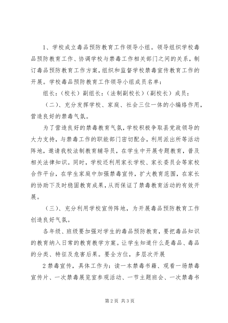 2023年构皮滩中学毒品预防教育“九个一”实施方案.docx_第2页