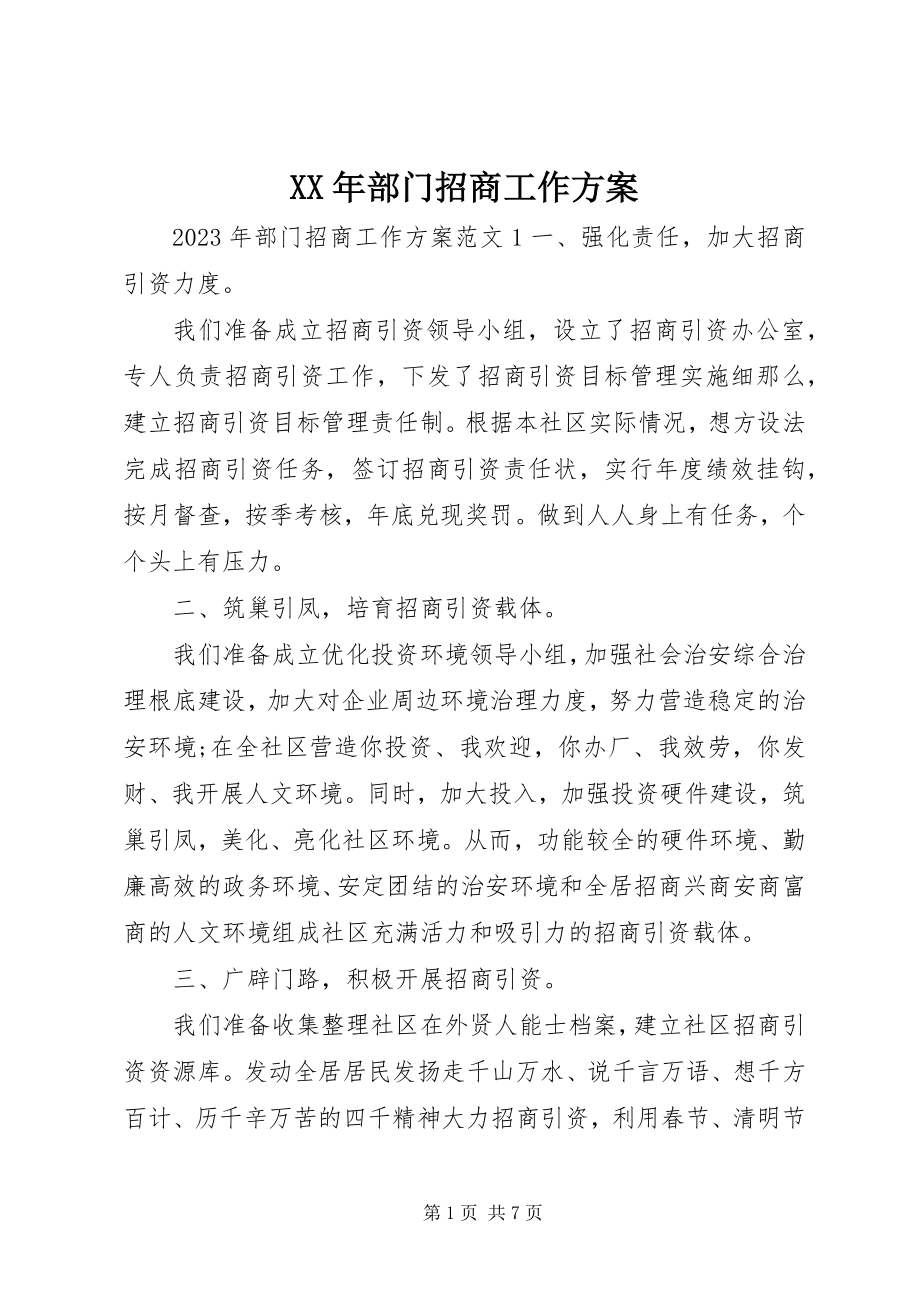 2023年部门招商工作计划.docx_第1页