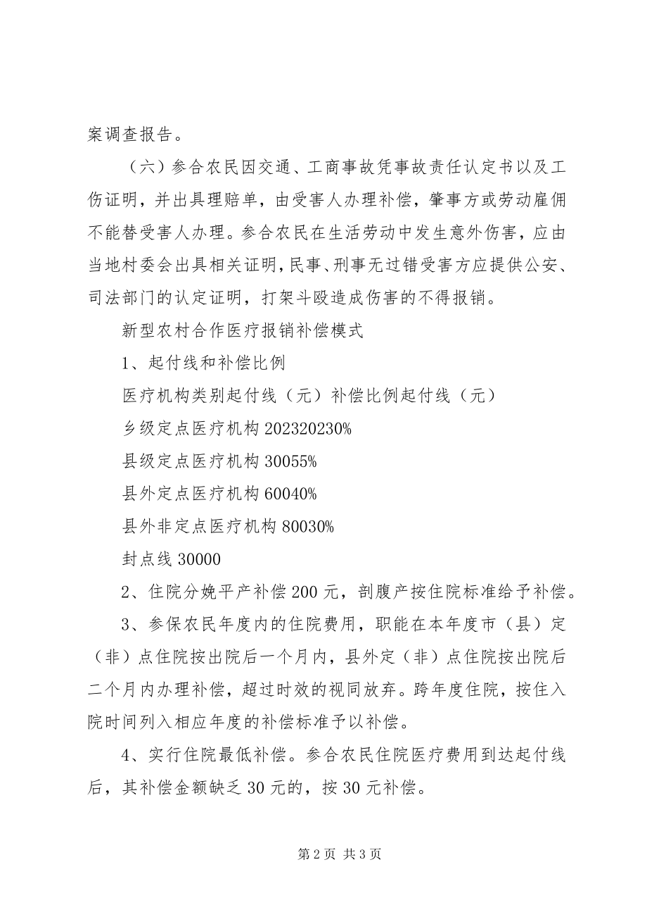 2023年XX市新型农村合作医疗政策要点新编.docx_第2页