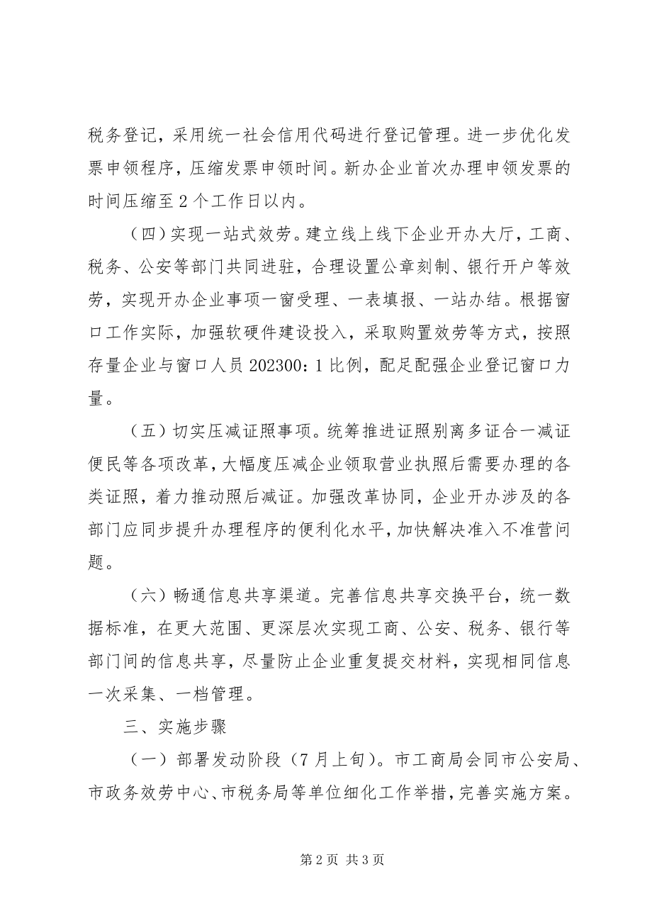 2023年整治企业开办难专项行动实施方案.docx_第2页