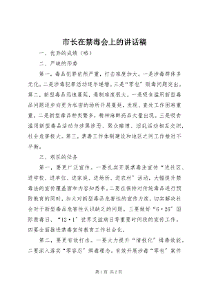 2023年市长在禁毒会上的致辞稿.docx