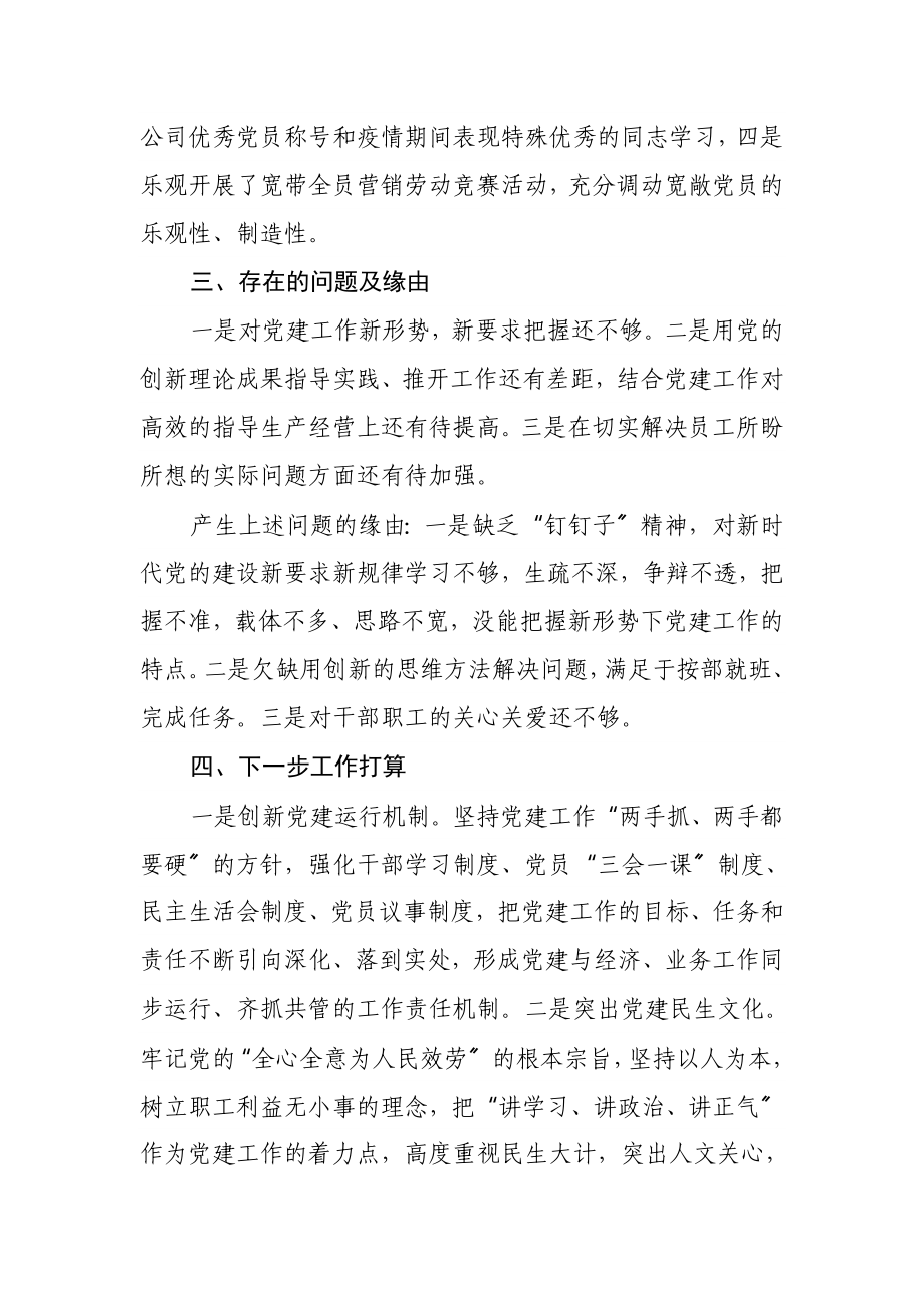 2023年分公司党委书记抓基层党建工作述职总结.doc_第3页