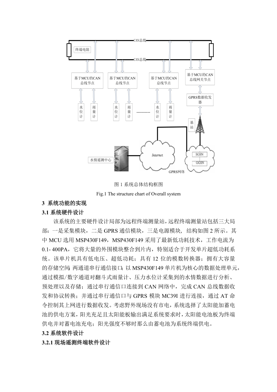 2023年基于GPRS与CAN总线的水情智能监测系统的设计与实现.doc_第3页