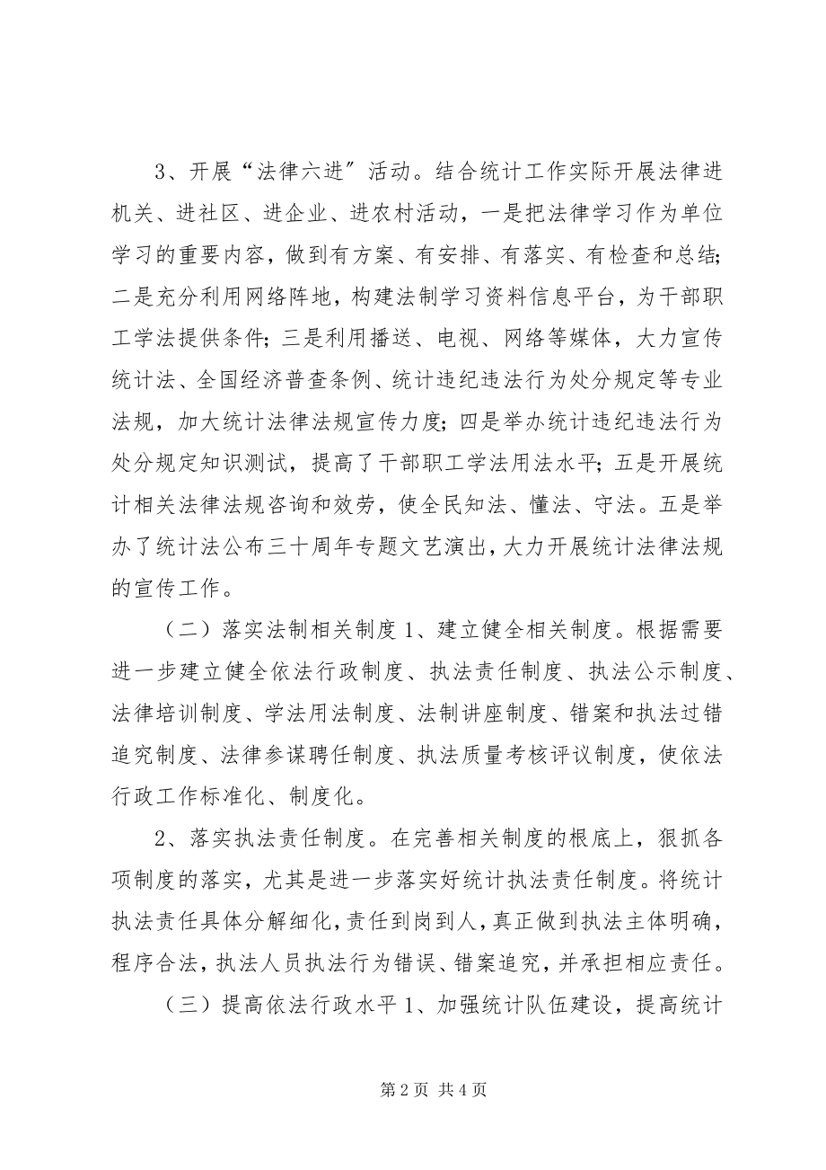 2023年市统计局依法治理工作总结.docx_第2页