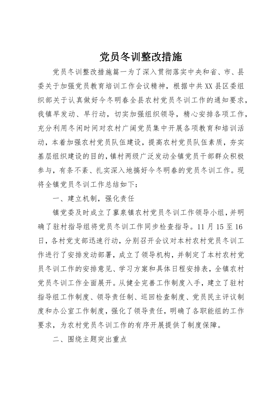 2023年党员冬训整改措施.docx_第1页