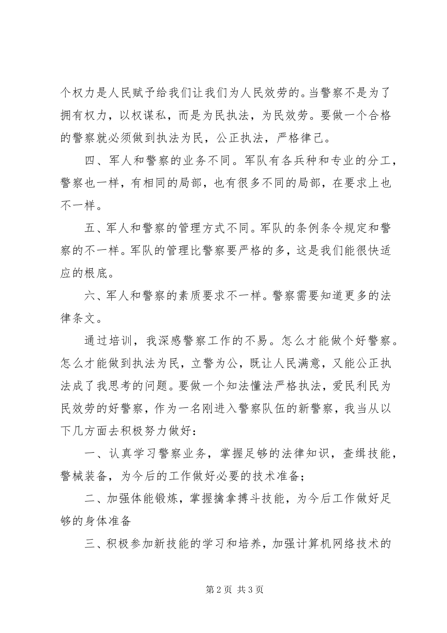 2023年入警岗前培训心得体会.docx_第2页