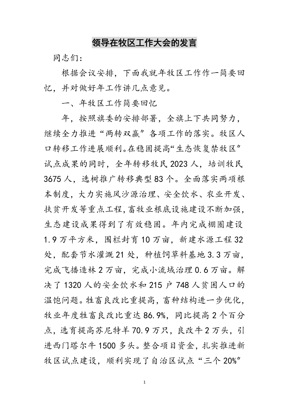 2023年领导在牧区工作大会的发言范文.doc_第1页