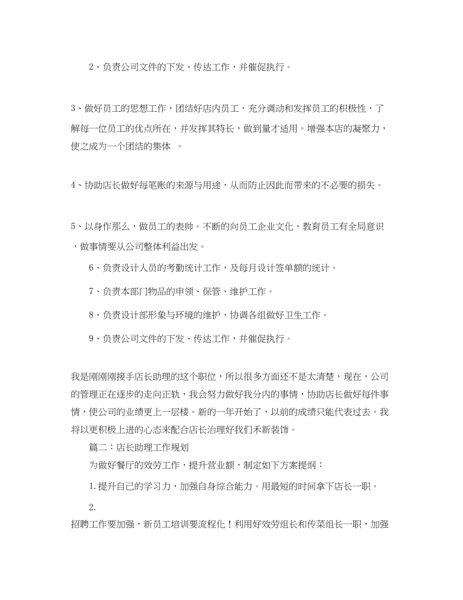 2023年店长助理工作计划3篇.docx_第2页