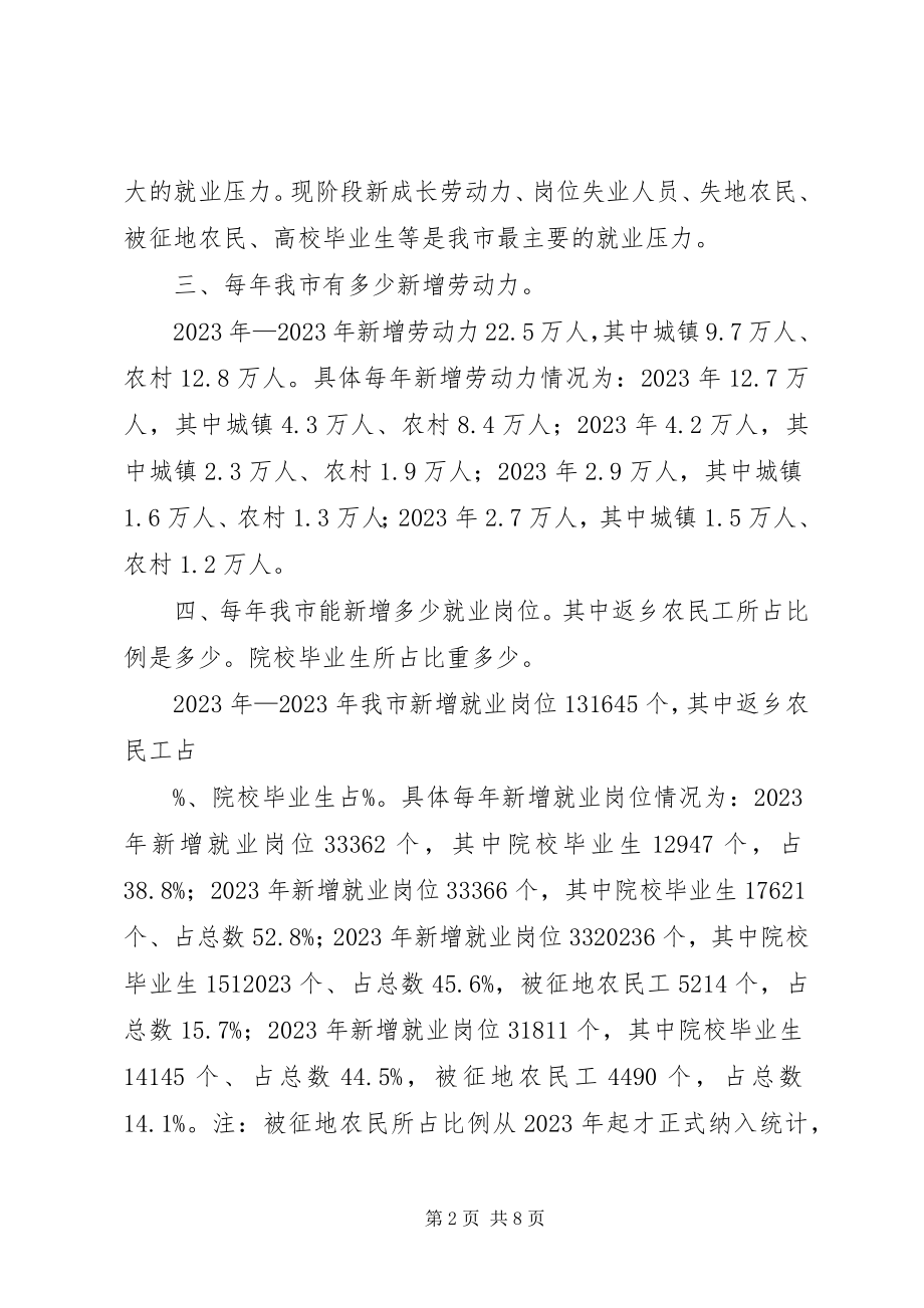 2023年市就业和劳务输出情况汇报材料.docx_第2页