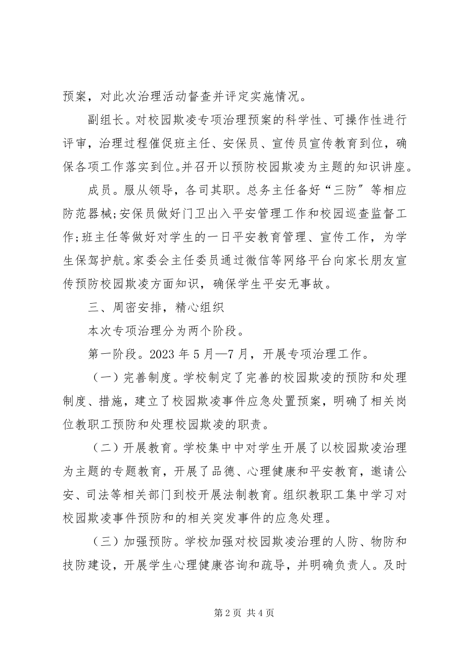 2023年校园欺凌专项治理工作总结.docx_第2页