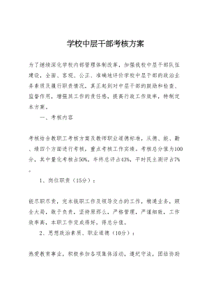 2023年学校中层干部考核方案 5.doc