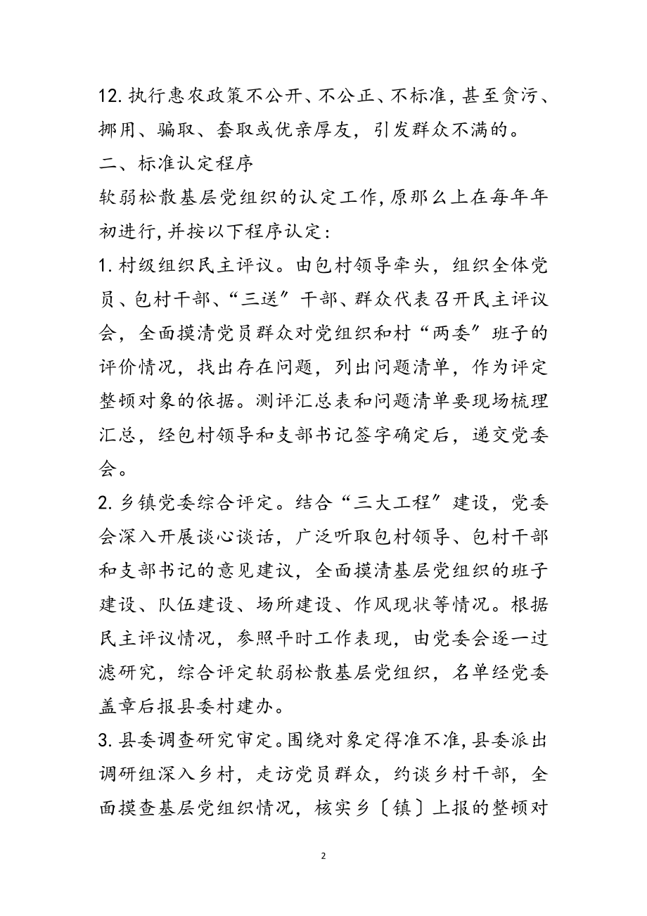 2023年软弱涣散基层党组织整顿工作意见范文.doc_第2页