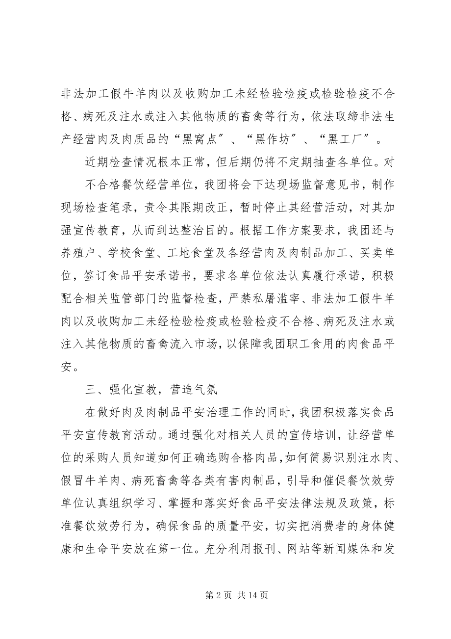 2023年X团肉及肉制品专项治理行动总结新编.docx_第2页