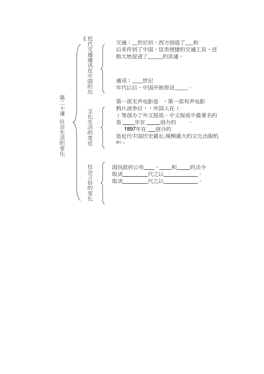 2023年八年级历史上册第六七单元经济社会生活科学技术思想文化课标要求单元概述单元试题人教新课标版.docx_第3页