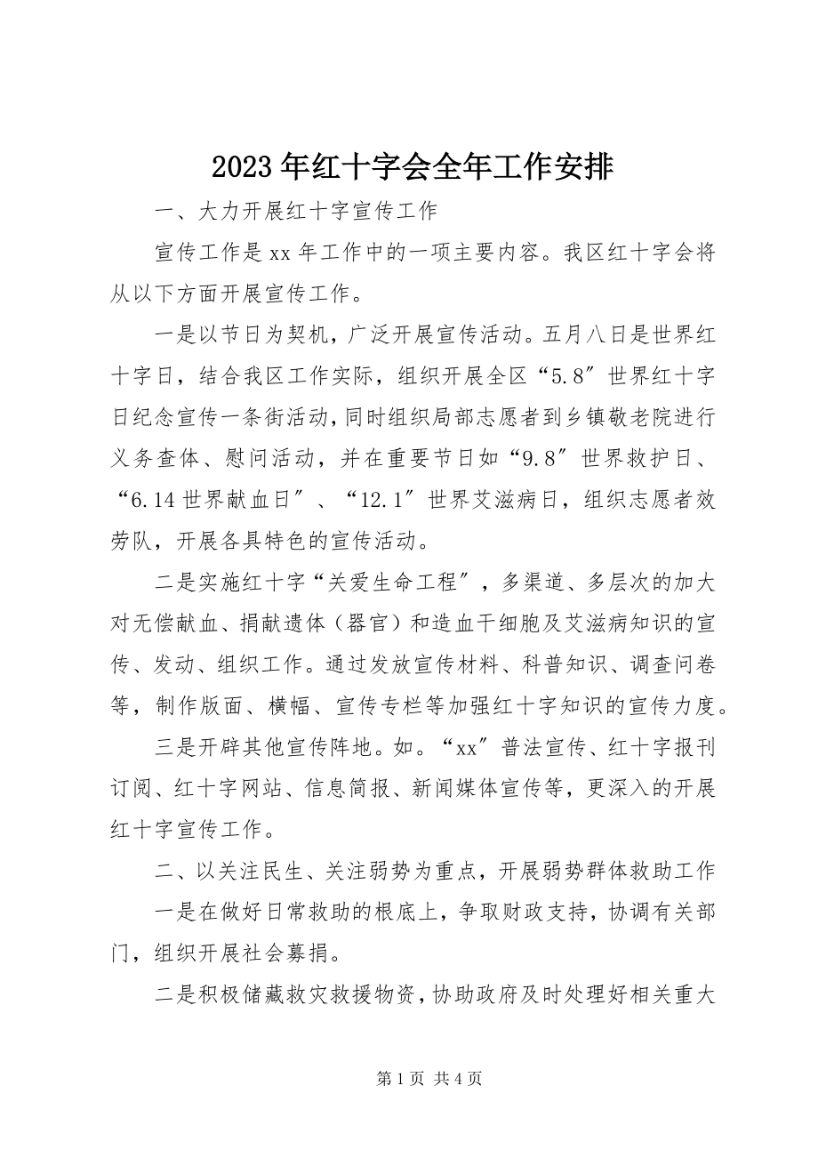 2023年红十字会全工作安排.docx_第1页