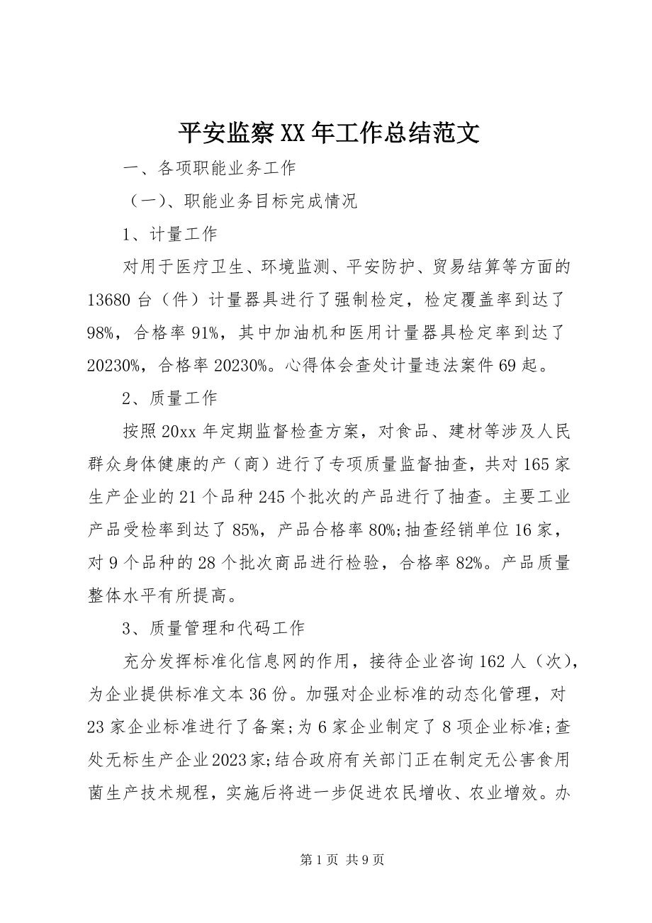 2023年安全监察工作总结新编.docx_第1页