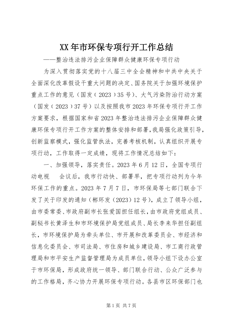 2023年市环保专项行动工作总结.docx_第1页