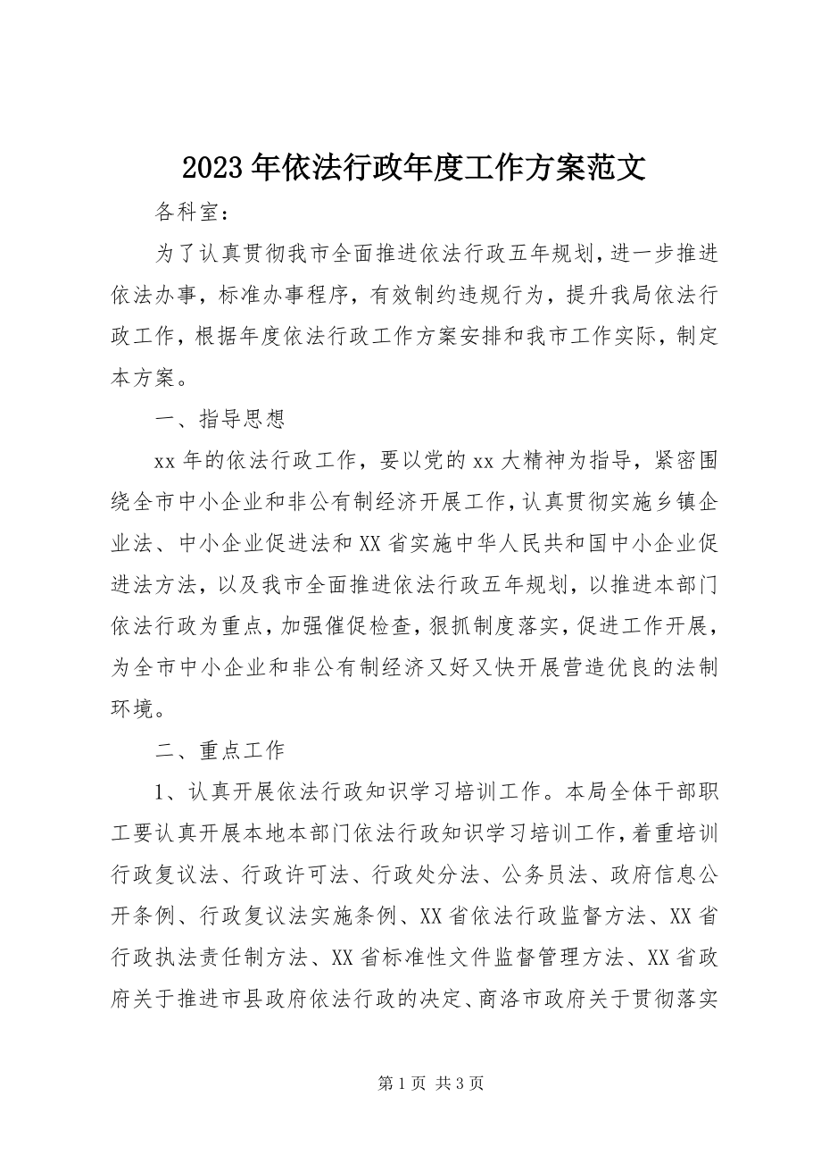 2023年依法行政年度工作计划2.docx_第1页