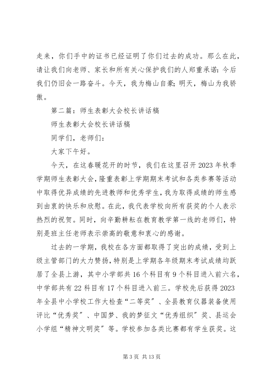 2023年表彰大会校长致辞稿5篇.docx_第3页