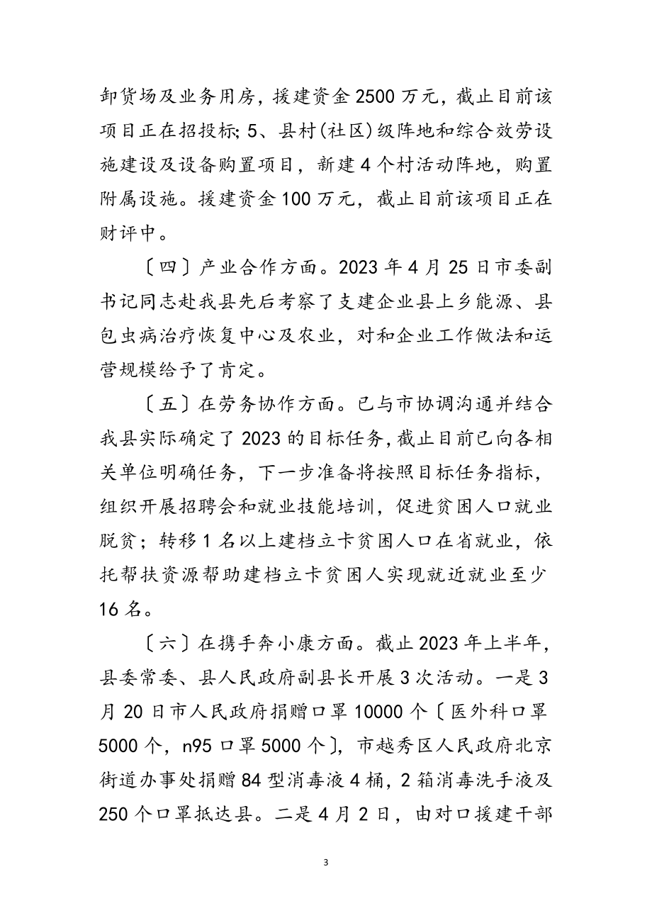 2023年扶贫协作和对口支援半年总结范文.doc_第3页