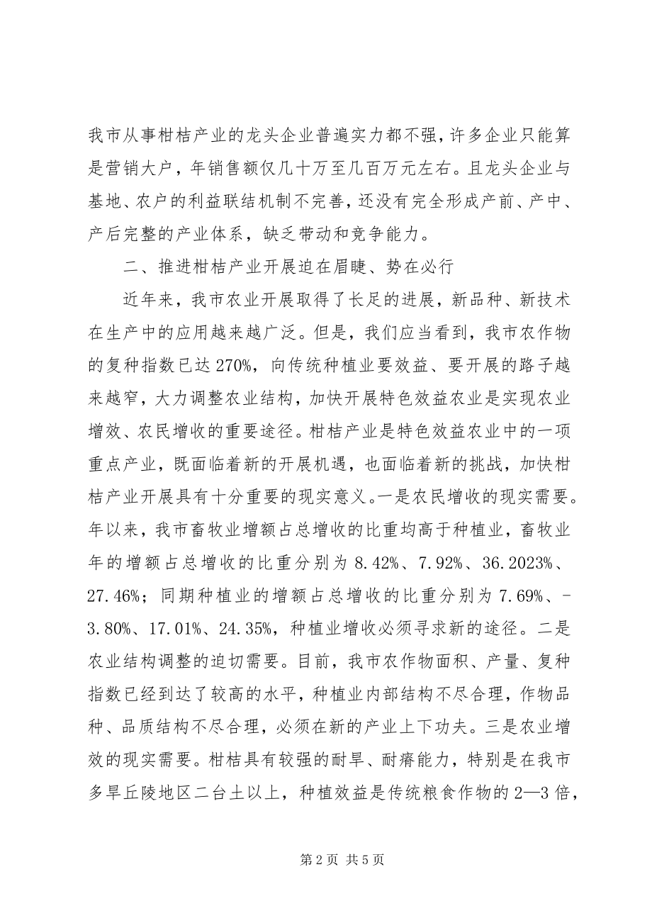 2023年柑桔产业发展推进会讲话材料.docx_第2页