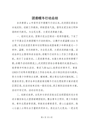 2023年团委暖冬行动总结.docx