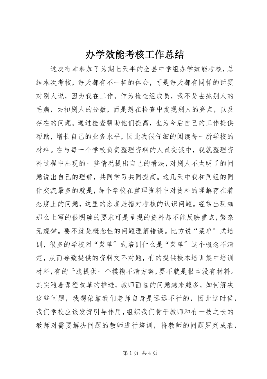 2023年办学效能考核工作总结新编.docx_第1页