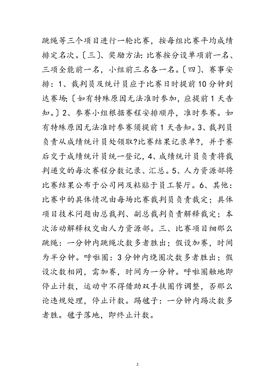 2023年关于开展酒店员工健身活动的策划书范文.doc_第2页