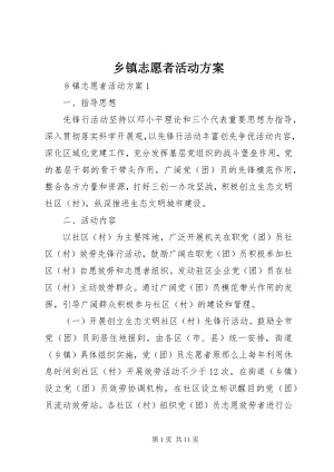 2023年乡镇志愿者活动方案.docx