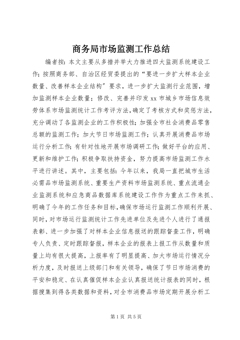 2023年商务局市场监测工作总结.docx_第1页