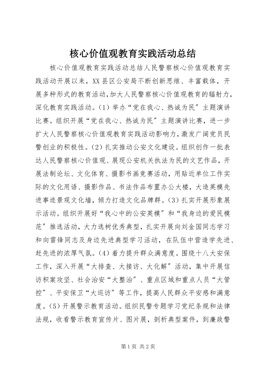 2023年核心价值观教育实践活动总结.docx_第1页