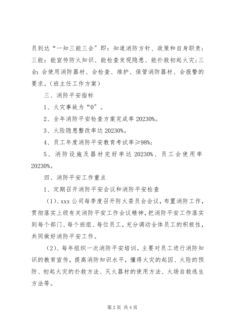 2023年企业消防安全的年度工作计划.docx_第2页