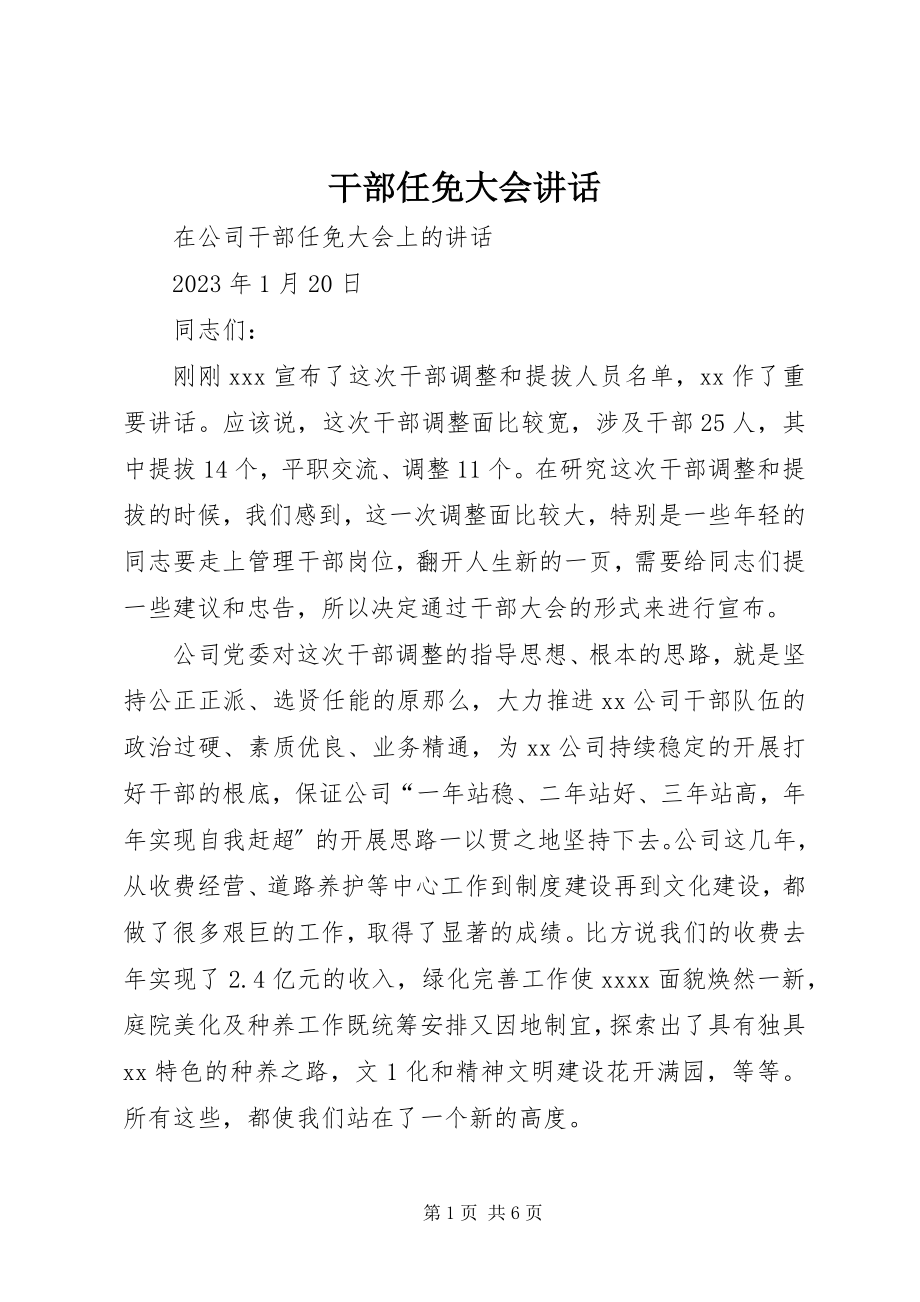 2023年干部任免大会致辞.docx_第1页