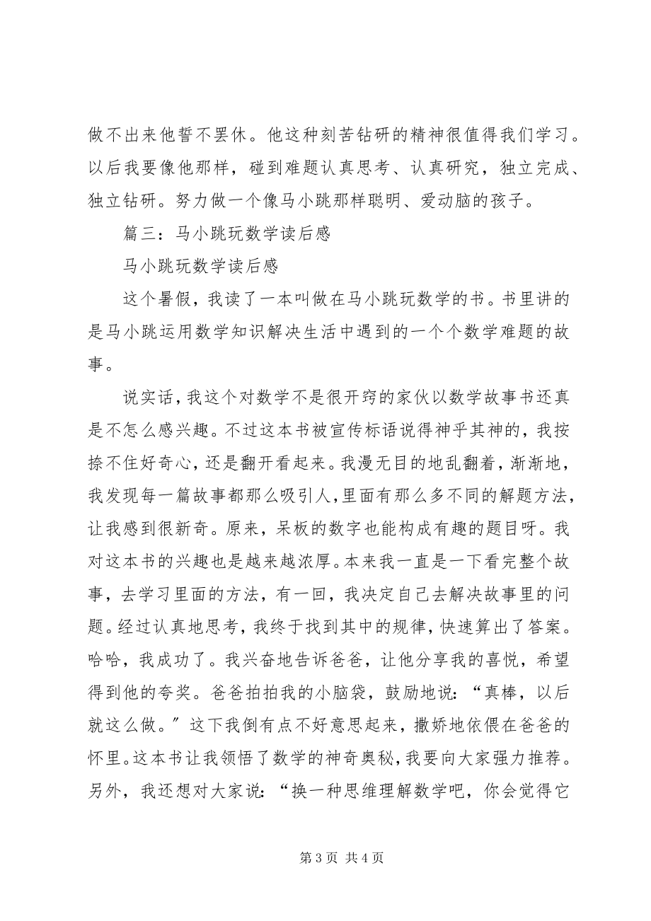 2023年马小跳玩数学的读后感.docx_第3页