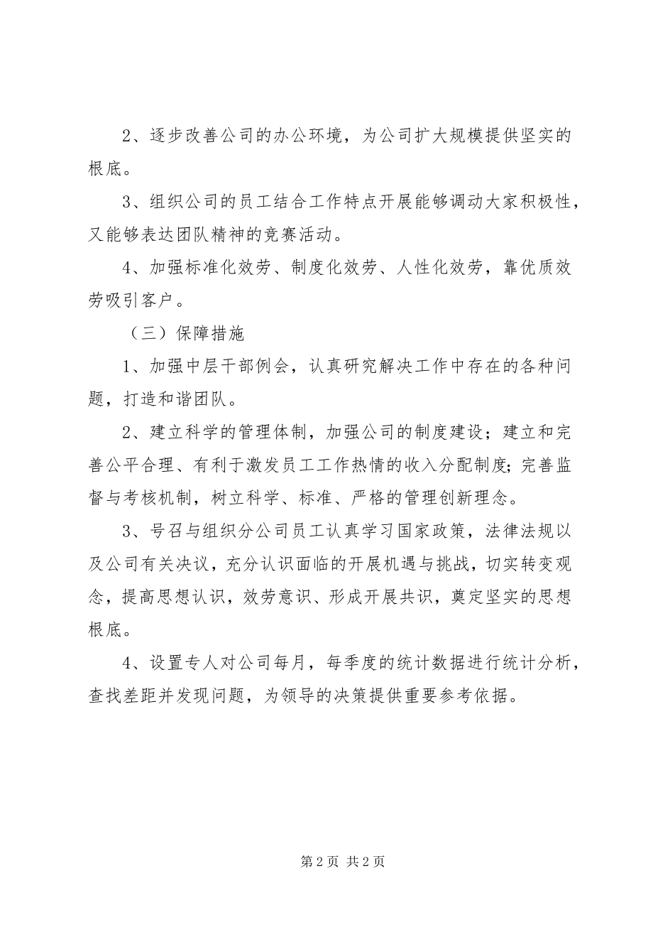 2023年公司发展规划公司发展规划某年公司年度工作计划.docx_第2页