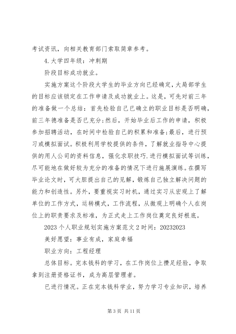 2023年个人职业规划实施方案.docx_第3页