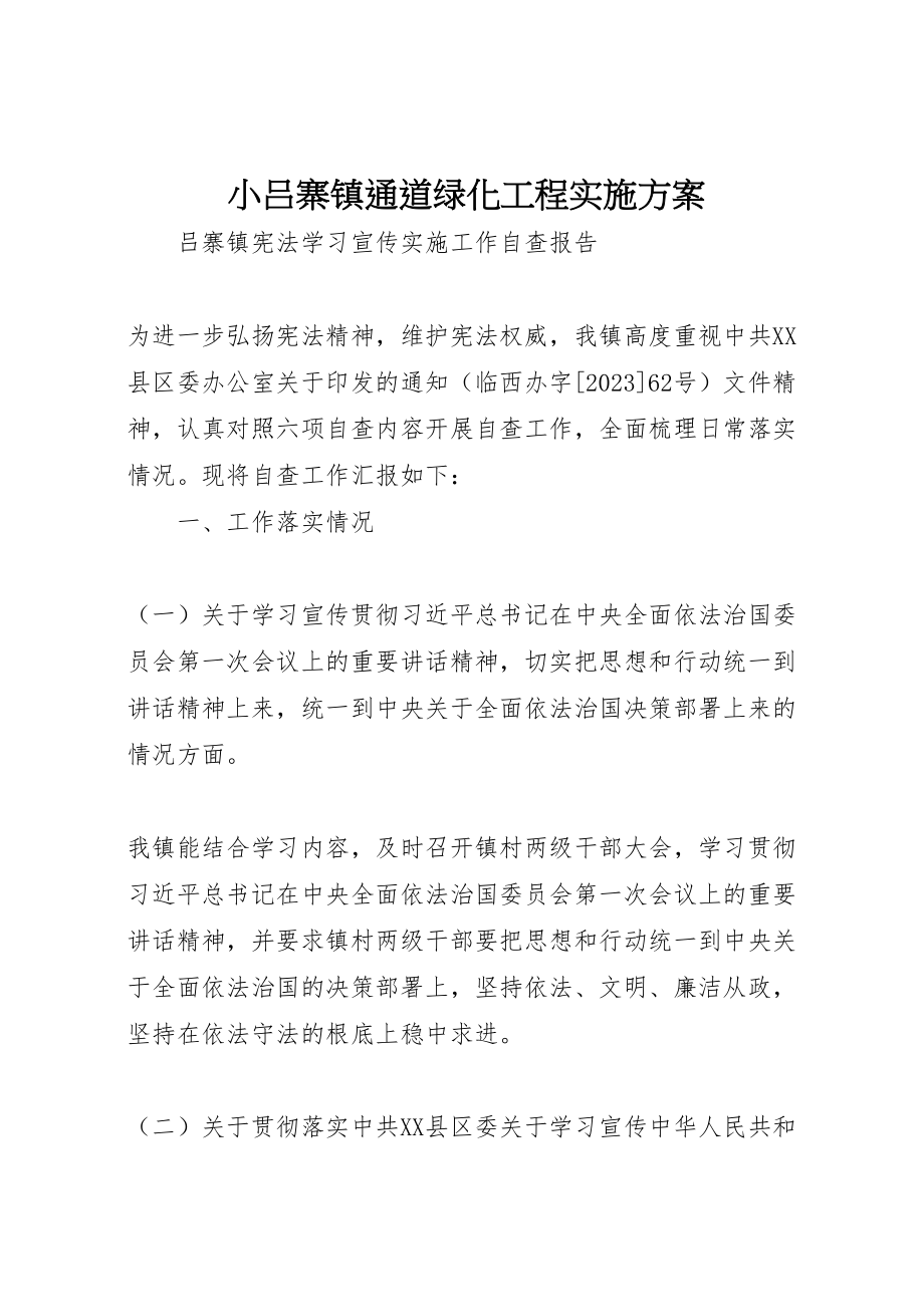 2023年小吕寨镇通道绿化工程实施方案 新编.doc_第1页