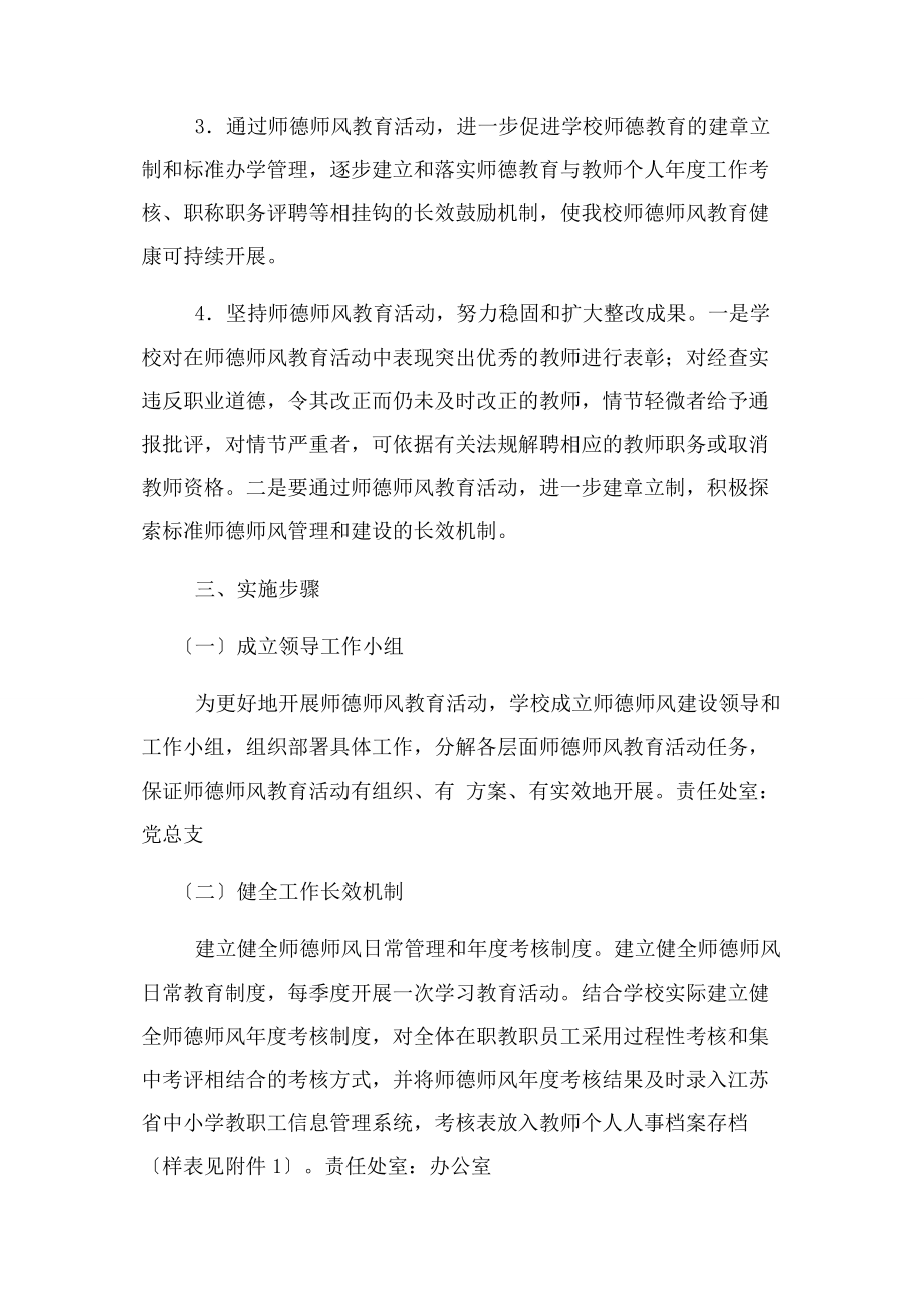 2023年学校师德师风建设工作实施方案.docx_第2页