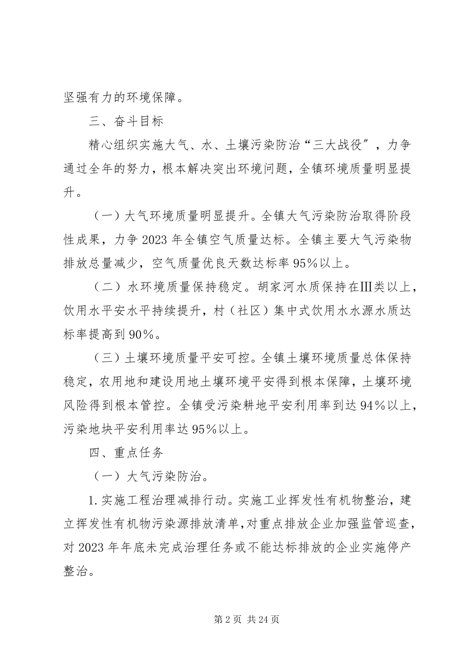 2023年乡镇环境污染防治“三大战役”实施方案环保工作要点.docx_第2页