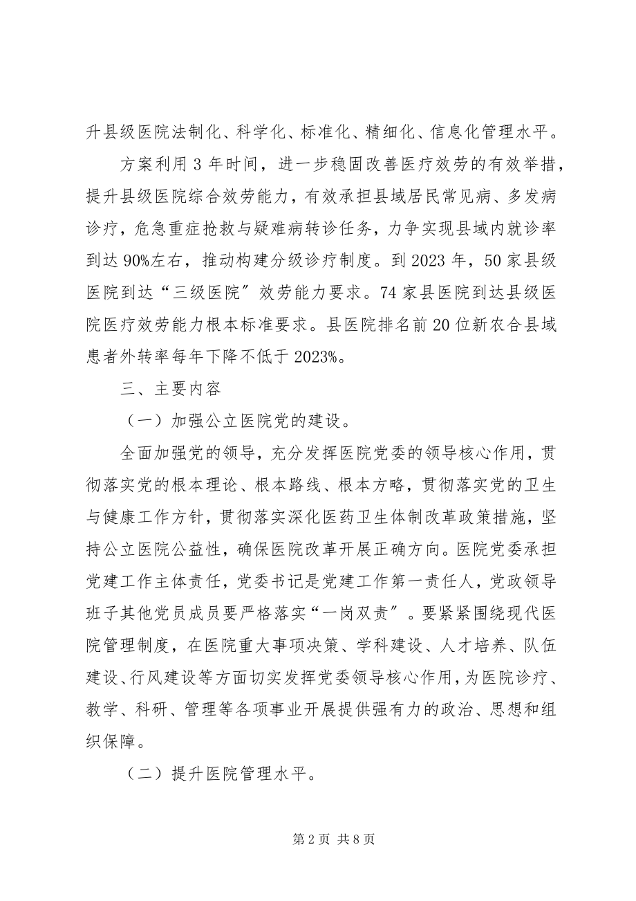 2023年县级医院医疗服务能力提升工程的指导意见.docx_第2页