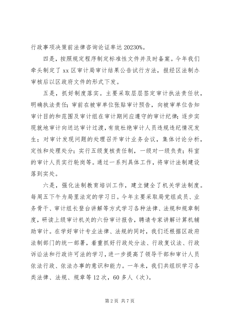 2023年市审计局依法行政工作总结.docx_第2页