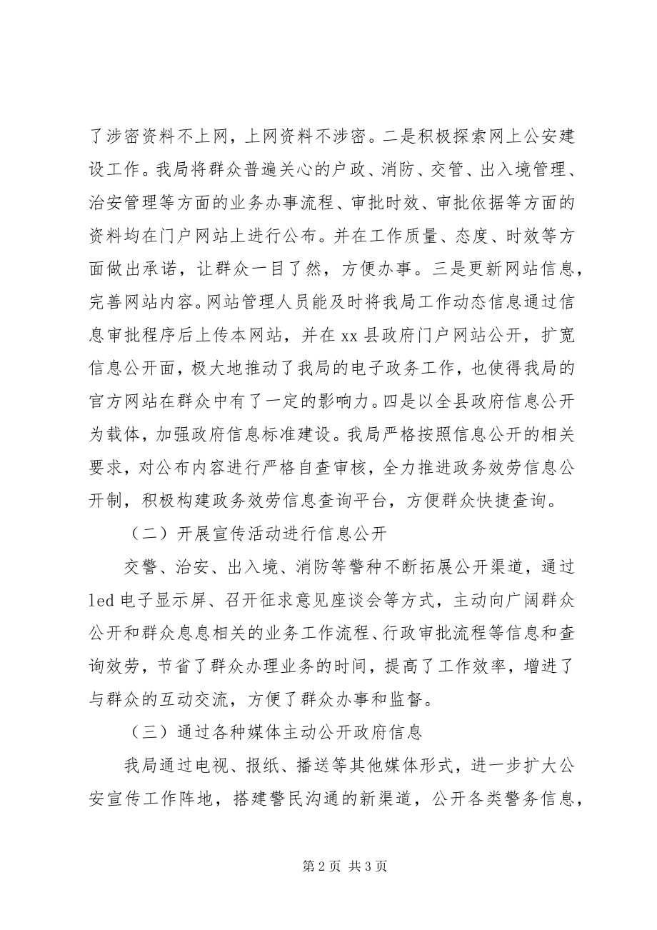 2023年公安局政府信息公开工作总结.docx_第2页